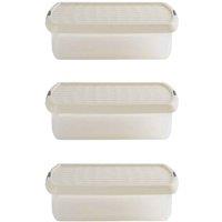 Wham Clip 8.01 8.5L Rectangular Box & Lid Clear Stone Slate Gray, Cream