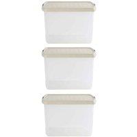 Wham Clip 8.02 21.5L Rectangular Box & Lid Clear Stone Slate Gray, Cream