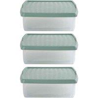 Wham Clip 10.01 13.2L Square Box & Lid Clear Green Milieu Stone, Green