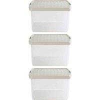 Wham Clip 10.02 25.5L Square Box & Lid Clear Stone Slate Gray, Cream