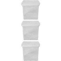 Wham Clip 10.03 37L Square Box & Lid Clear Clear Clear, Clear