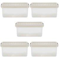 Wham Clip 6.02 10.5L Rectangular Box & Lid Clear Stone Slate Gray, Cream