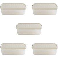 Wham Clip 8.01 8.5L Rectangular Box & Lid Clear Stone Slate Gray, Cream