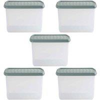 Wham Clip 8.02 21.5L Rectangular Box & Lid Clear Green Milieu Stone, Green