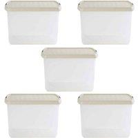 Wham Clip 8.02 21.5L Rectangular Box & Lid Clear Stone Slate Gray, Cream