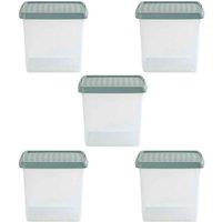 Wham Clip 9.02 14L Square Box & Lid Clear Green Milieu Stone, Green