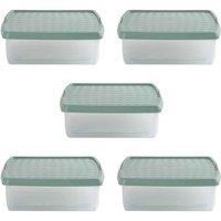 Wham Clip 10.01 13.2L Square Box & Lid Clear Green Milieu Stone, Green