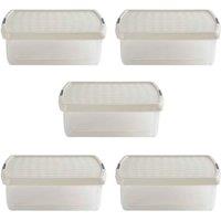 Wham Clip 10.01 13.2L Square Box & Lid Clear Stone Slate Gray, Cream