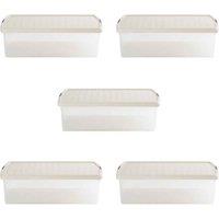 Wham Clip 13.01 30L Rectangular Box & Lid Clear Stone Slate Gray, Cream