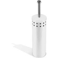 Highlands Homeware White Stainless Steel Toilet Brush Holder 27X10Cm, White