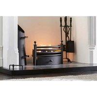 Inglenook_Fireside 3 Pce Solid Fuel Set All Black Metal 41X29X30Cm, Black