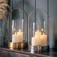 Gallery Direct Lewis Hurricane Antiq Brass Finish, White