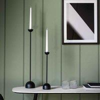 Gallery Direct Ryle Candlestick Small Black 80x80x355mm, Black