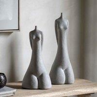 Gallery Direct Sara Sculpture Large Grey 135x90x380mm, White