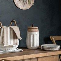 Gallery Direct Rae Jar White Natural 150x150x260mm, White