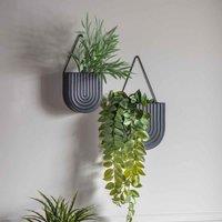 Gallery Direct Levi Wall Planter (Set of 2) Black 190x90x400mm, Black