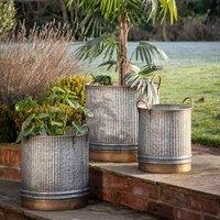 Gallery Direct Rosabel Planter (Set of 3) 510x510x465mm, Silver