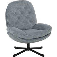 HOMCOM Accent Chair With Water-repellent Chenille Fabric, Grey