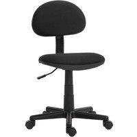 HOMCOM Armless Office Chair With Adjustable Height 360? Swivel Wheels Black, Black