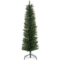 HOMCOM 5 Foot Artificial Pencil Christmas Tree With Branches, Green, Green