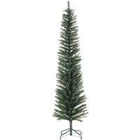 HOMCOM 7 Foot Artificial Pencil Christmas Tree With Branches, Green, Green
