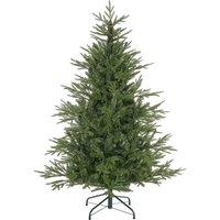 HOMCOM 5 Foot Artificial Christmas Tree With Realistic Hinged Branches, Green, Green