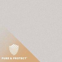 Grandeco Boutique Pure & Protect Cirrus Woven Linen Textured Antibacterial Wallpaper Mid Grey, Grey
