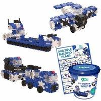 Clics Clic And Play Police Bucket - 135 Pieces, Multi