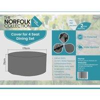 Norfolk Collection 4 Seater Dining Cover D175Cm X H75Cm, Grey