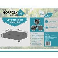 Norfolk Collection 6 Seater Dining Cover L288Cm X W170Cm X H85Cm, Grey