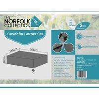 Norfolk Collection Large Comfort Corner Cover L275Cm X W215Cm X H75Cm, Grey