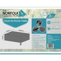 Norfolk Collection Picnic Table Cover L203Cm X W172Cm X H70Cm, Grey