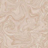 BOUTIQUE MARBLED PEBBLED/ROSE GOLD WALLPAPER, Brown