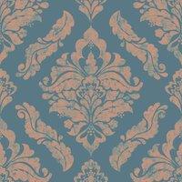 BOUTIQUE NWG DAMARIS TURQOUISE WALLPAPER, Blue