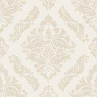 BOUTIQUE NWG DAMARIS CREAM WALLPAPER, Cream