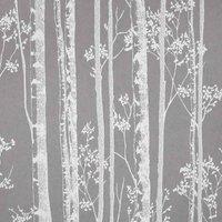 BOUTIQUE LINDEN GREY & WHITE WALLPAPER, Grey