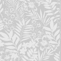 BOUTIQUE PALM SPRINGS SILVER WALLPAPER, Silver