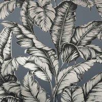 BOUTIQUE SAPPOR PETROL / GOLD WALLPAPER, Silver