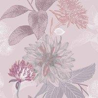 BOUTIQUE ZARA FLORAL PINK WALLPAPER, Pink