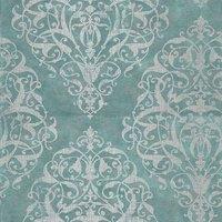 BOUTIQUE SHIRAZ TEAL WALLPAPER, Blue