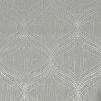 BOUTIQUE OPTICAL GEO SILVER WALLPAPER, Grey