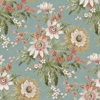 BOUTIQUE MARTHA DUCK EGG WALLPAPER, Blue