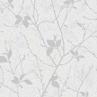 BOUTIQUE BELLE WHITE/SILVER WALLPAPER, White