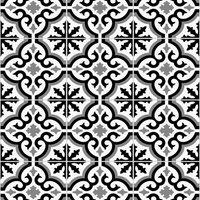 CONTOUR GRECIAN BLACK / WHITE WALLPAPER, Black
