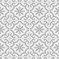 CONTOUR GRECIAN GREY WALLPAPER, Grey