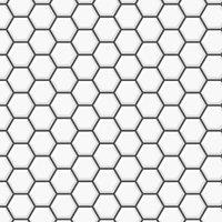 CONTOUR HEXAGON LATTICE WHITE WALLPAPER, White