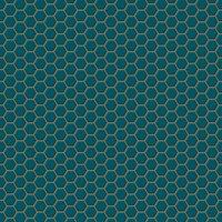 CONTOUR HEXAGON LATTICE TEAL WALLPAPER, Green