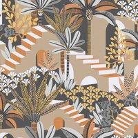 ENVY VACAY OCHRE WALLPAPER, Yellow