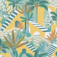 ENVY VACAY CITRON WALLPAPER, Yellow