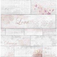 FRESCO DECORATIVE PLANK WALLPAPER, Pink